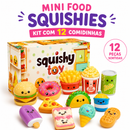 Mini Food Squishies™ – Kit com 12 Comidinhas de Apertar