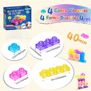 Jelly Blocks Miniko™ – Blocos de Montar Macios e Sensoriais