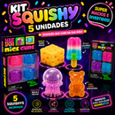 Kit Squishy Sensorial Premium – 3 ou 5 Squishys Exclusivos