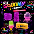 Kit Squishy Sensorial Premium – 3 ou 5 Squishys Exclusivos